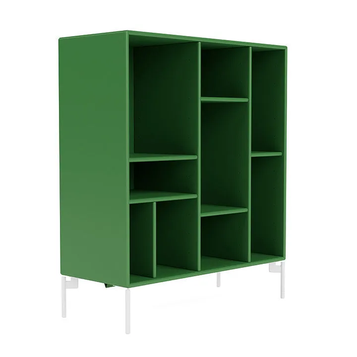 Montana Compile Decorative Shelf With Legs, Parsley/Snow White