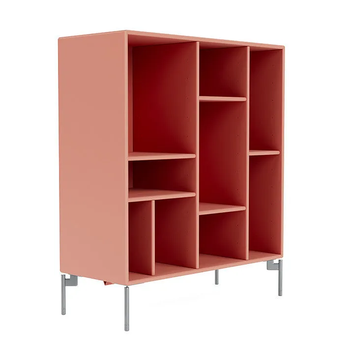 Montana Compile Decorative Shelf With Legs, Rhubarb/Matt Chrome
