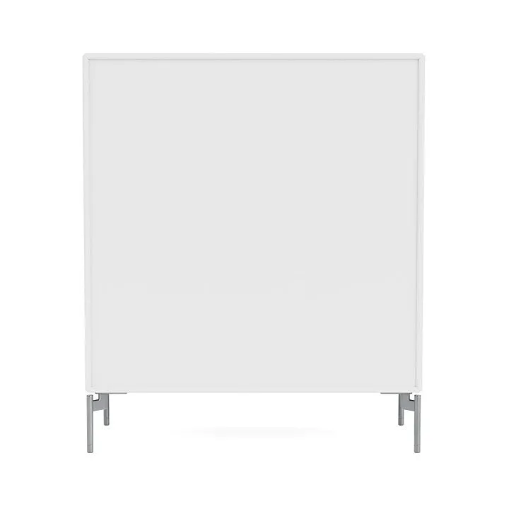 Montana Compile Decorative Shelf With Legs, Snow White/Matt Chrome