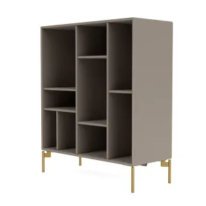 Montana Compile Decorative Shelf With Legs, Truffle/Brass