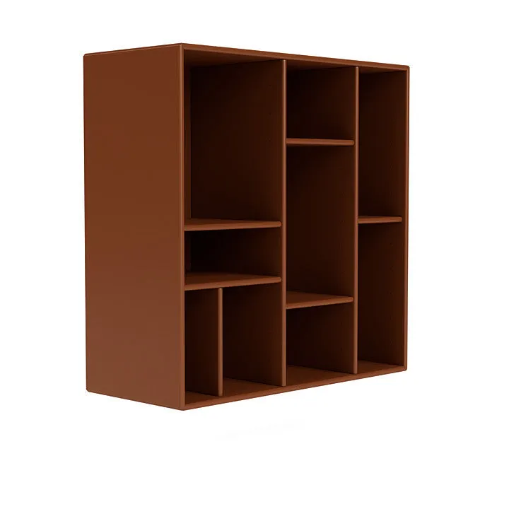 Montana Compile Decorative Shelf With Suspension Rail, Hazelnut Brown