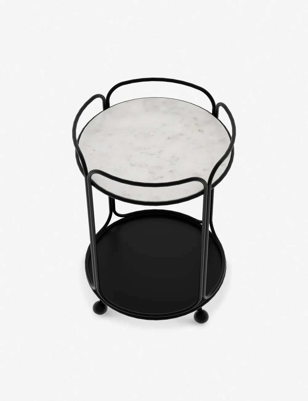 Nathalie Round Bar Cart Lulu and Georgia