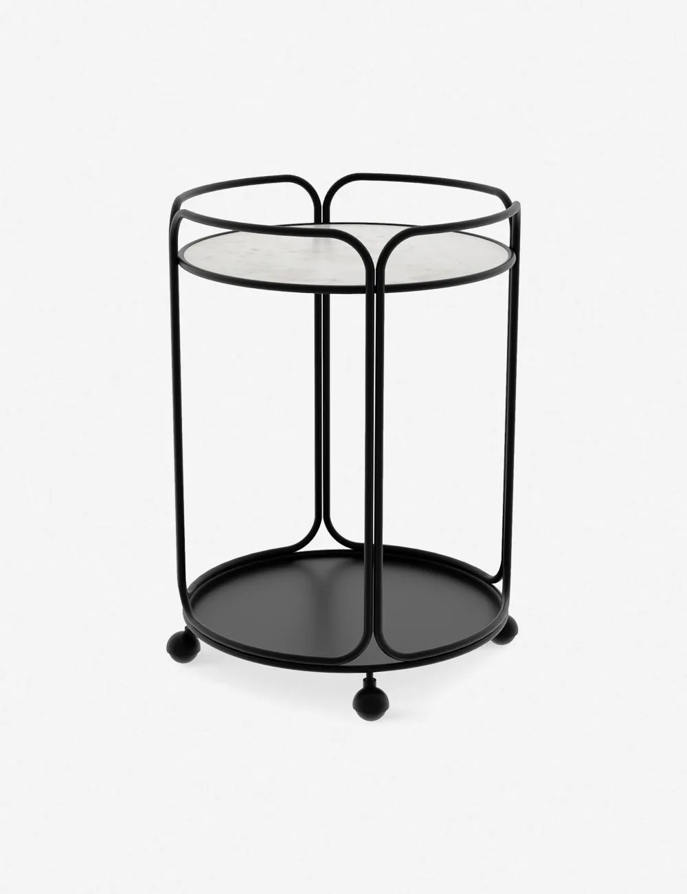 Nathalie Round Bar Cart Lulu and Georgia