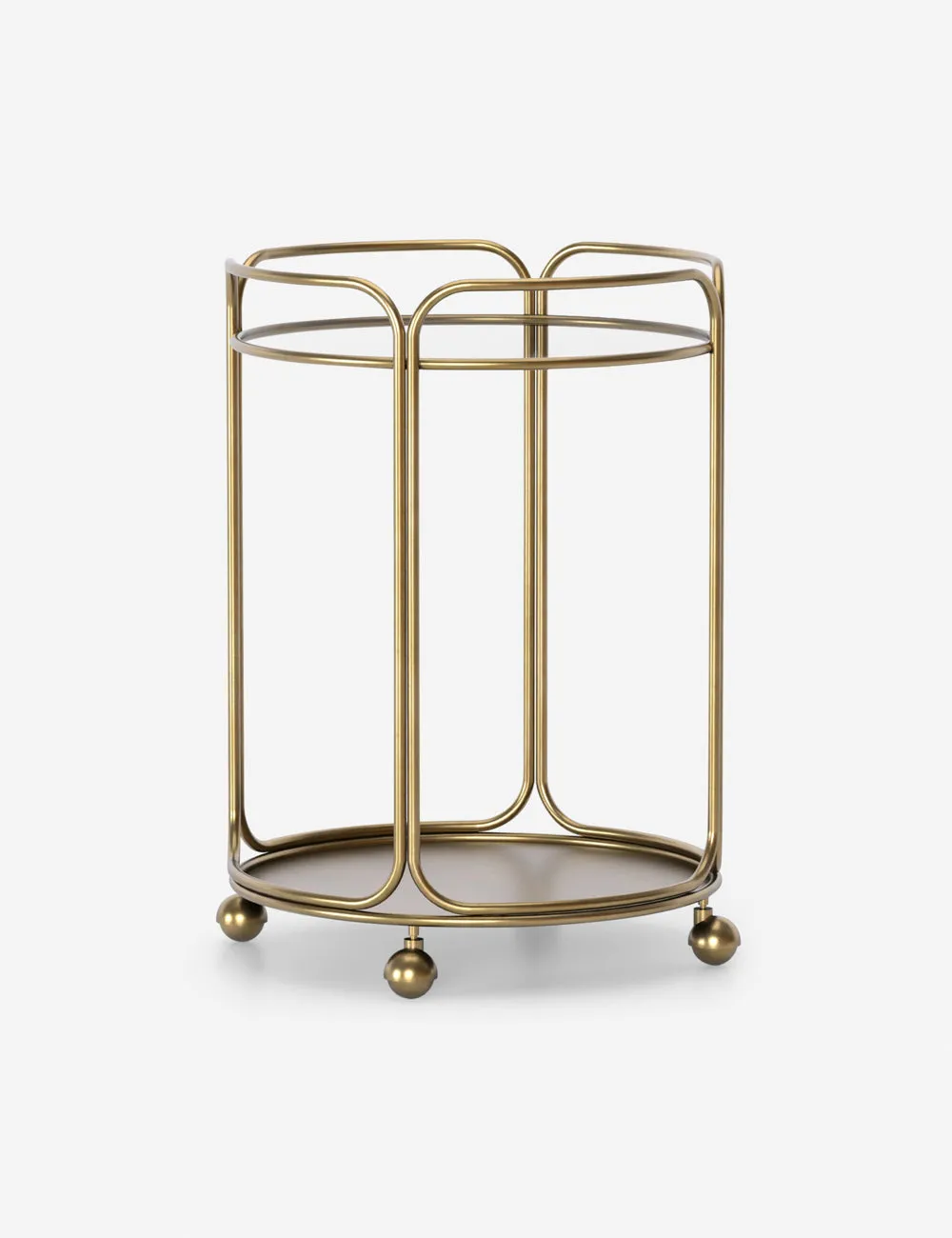 Nathalie Round Bar Cart Lulu and Georgia