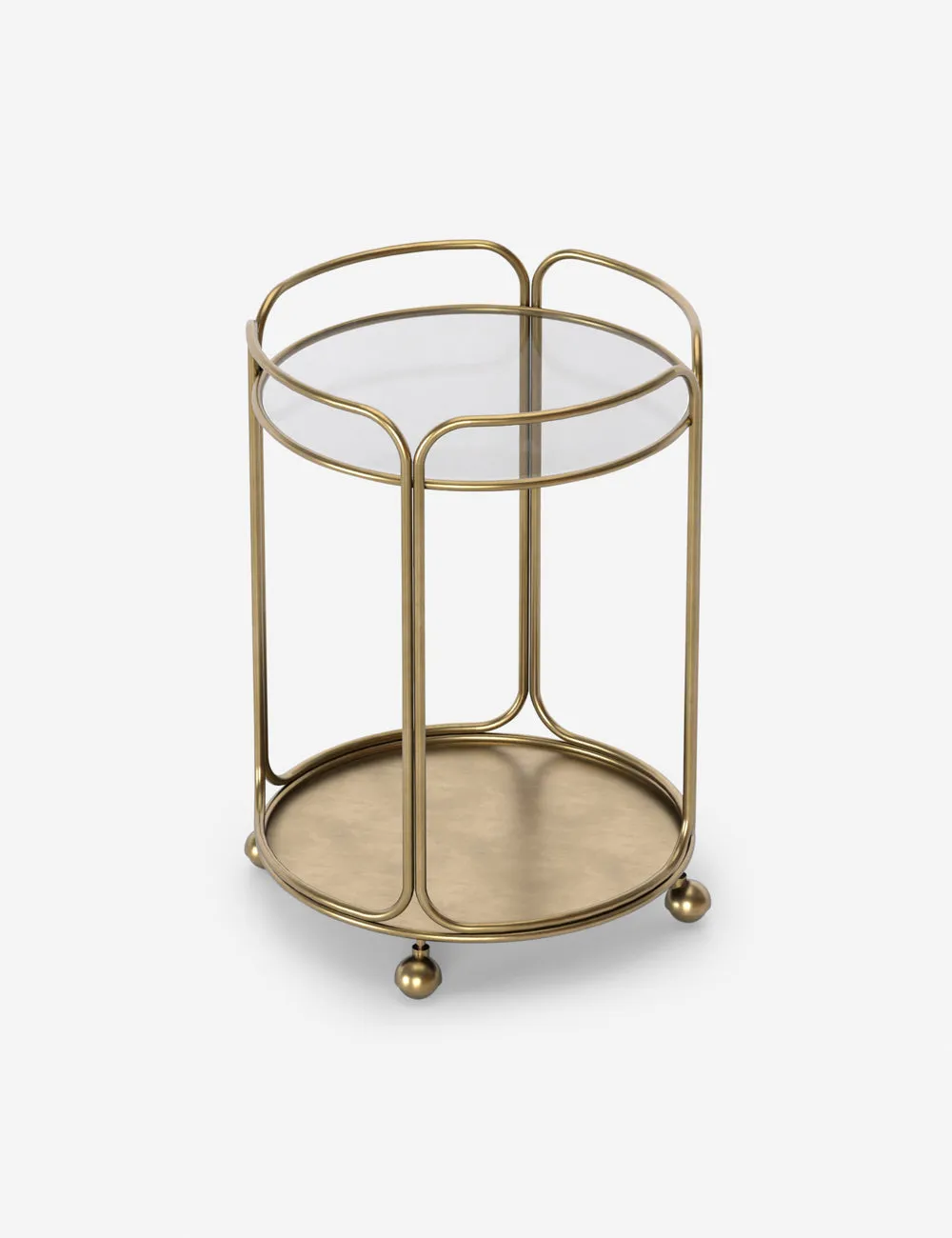 Nathalie Round Bar Cart Lulu and Georgia