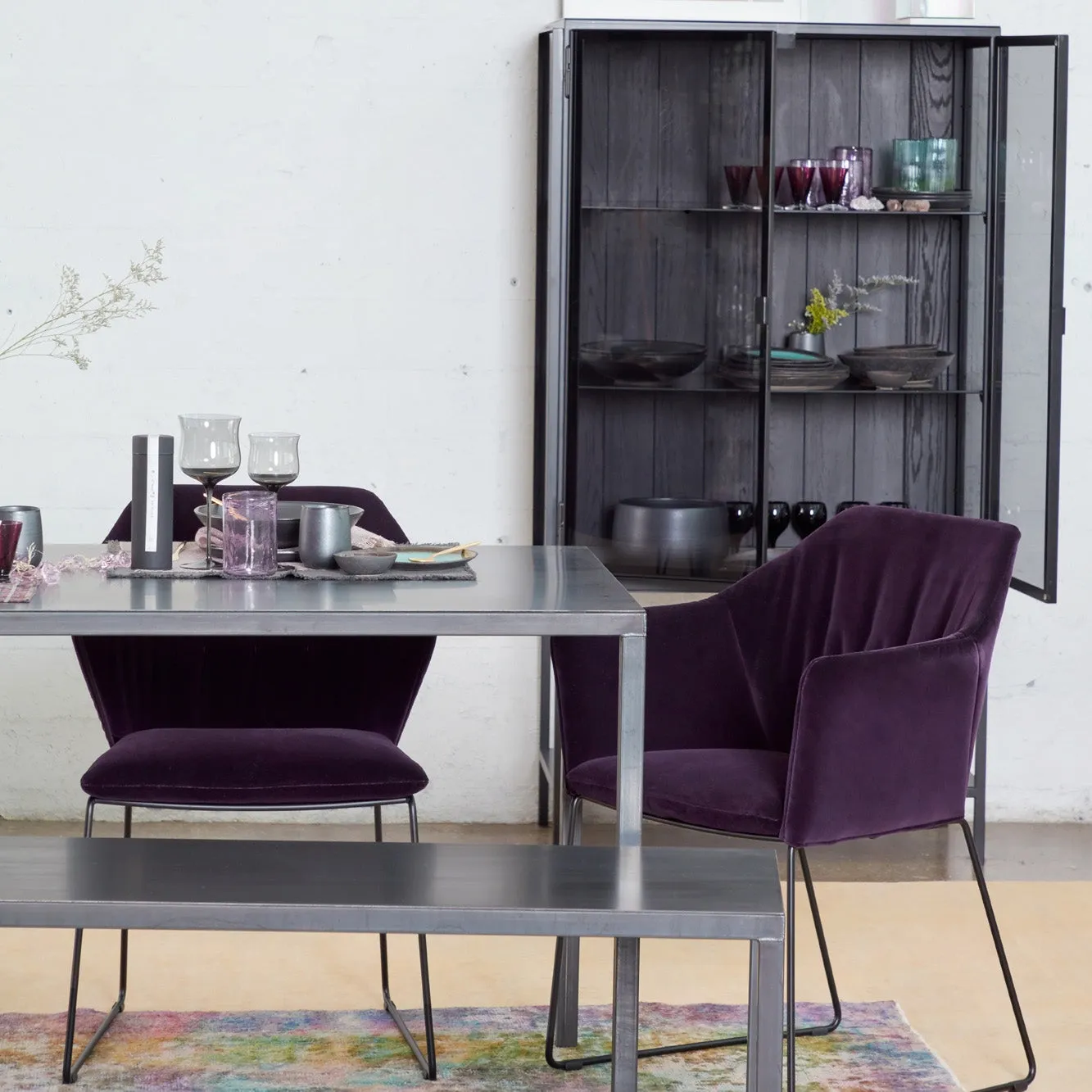 New York Sedia Dining Chair, Luxe Velvet