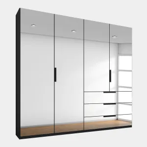 Nova - 4 Door 3 Drawer Wardrobe With Mirrored Front
