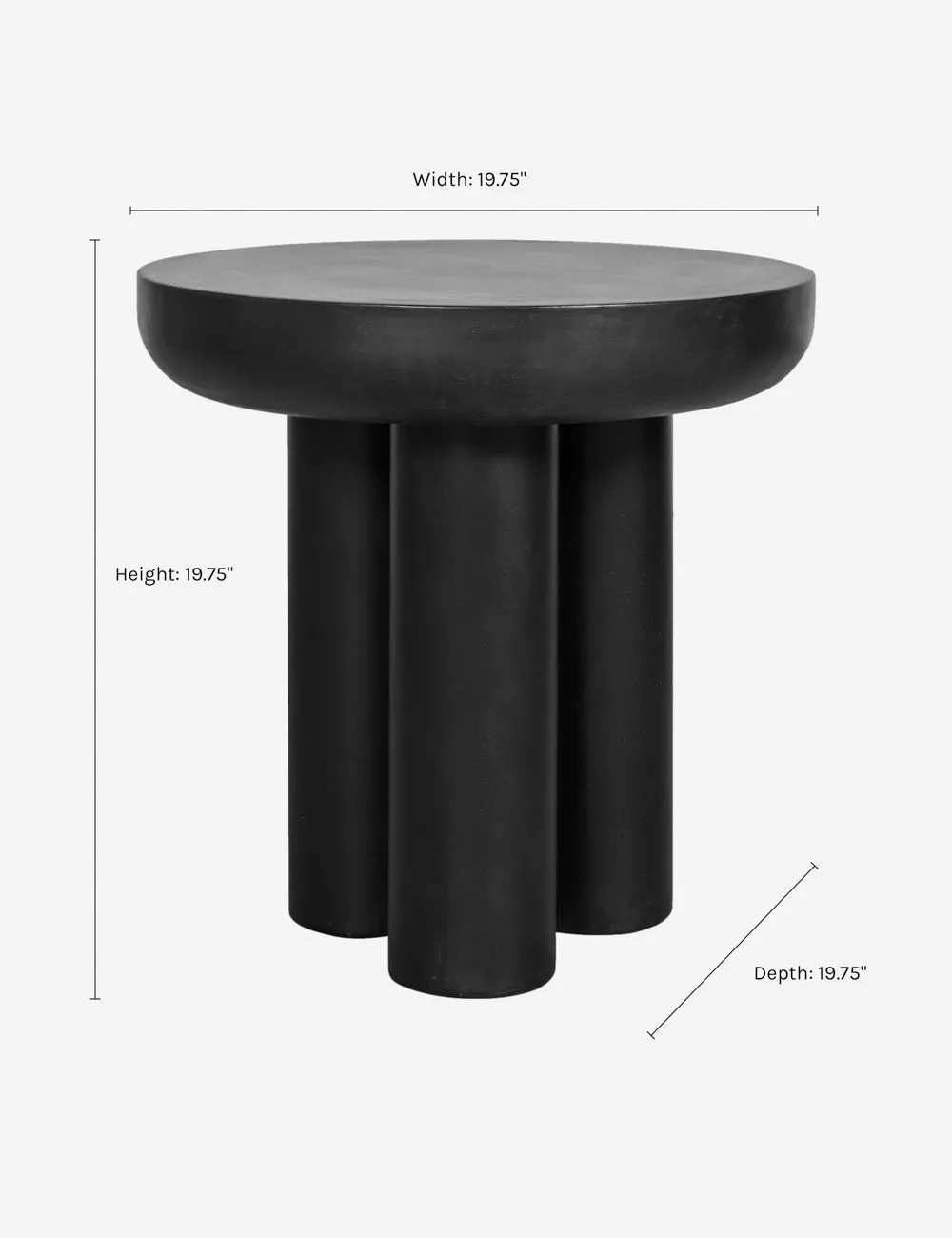 Peagan Indoor / Outdoor Round Side Table Lulu and Georgia