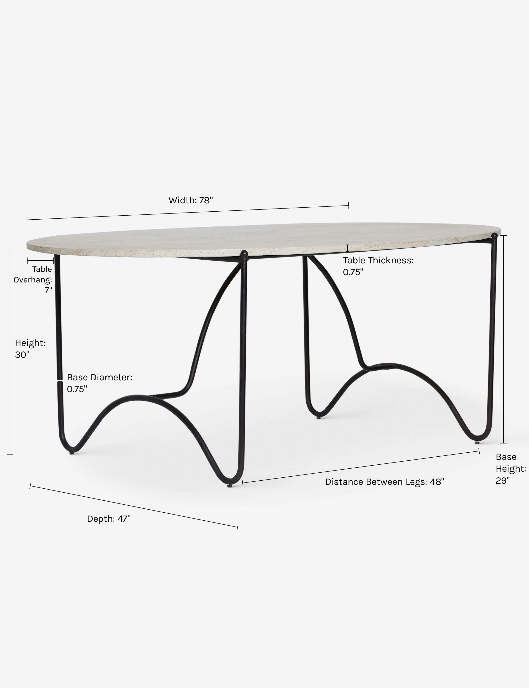 Peggy Outdoor Oval Dining Table by Sarah Sherman Samuel Lulu and Georgia