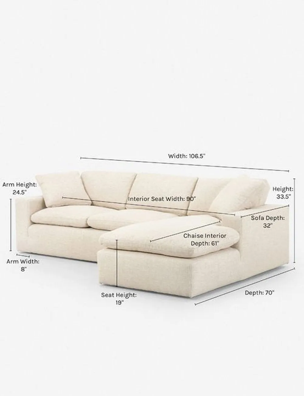 Rita Sectional Sofa Lulu and Georgia