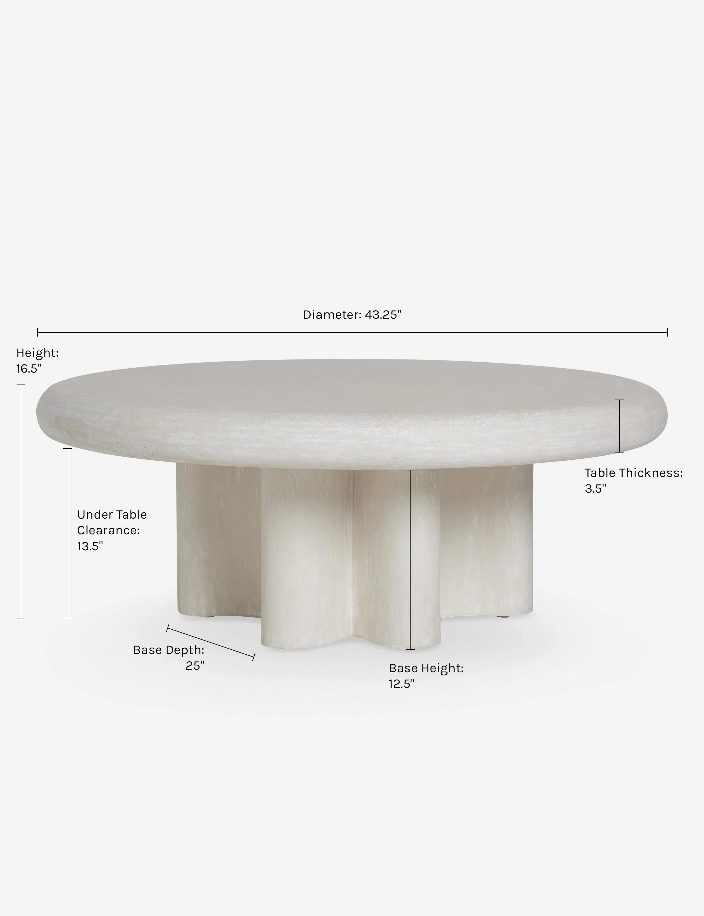 Ruiz Indoor / Outdoor Round Coffee Table Lulu and Georgia