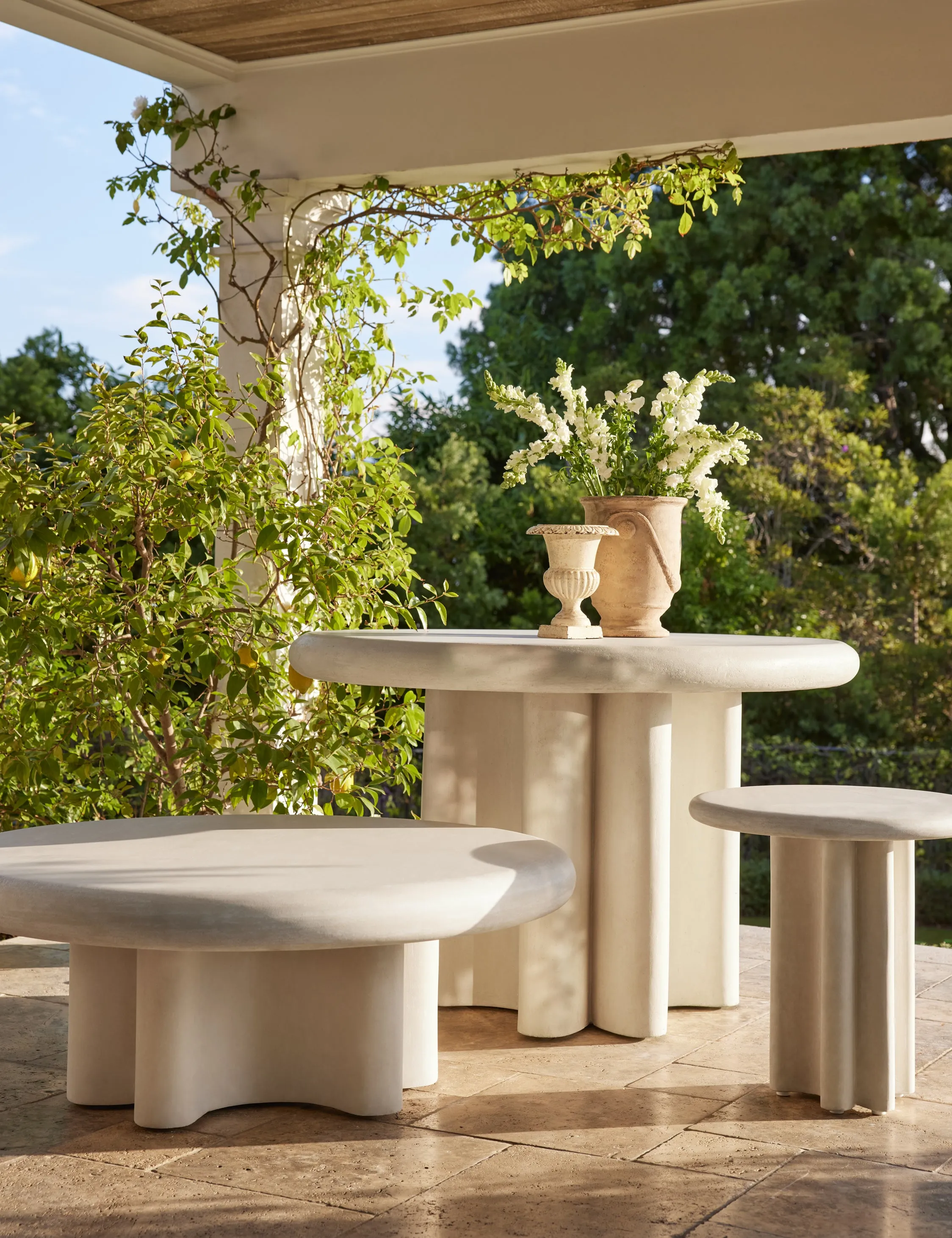 Ruiz Indoor / Outdoor Round Coffee Table Lulu and Georgia
