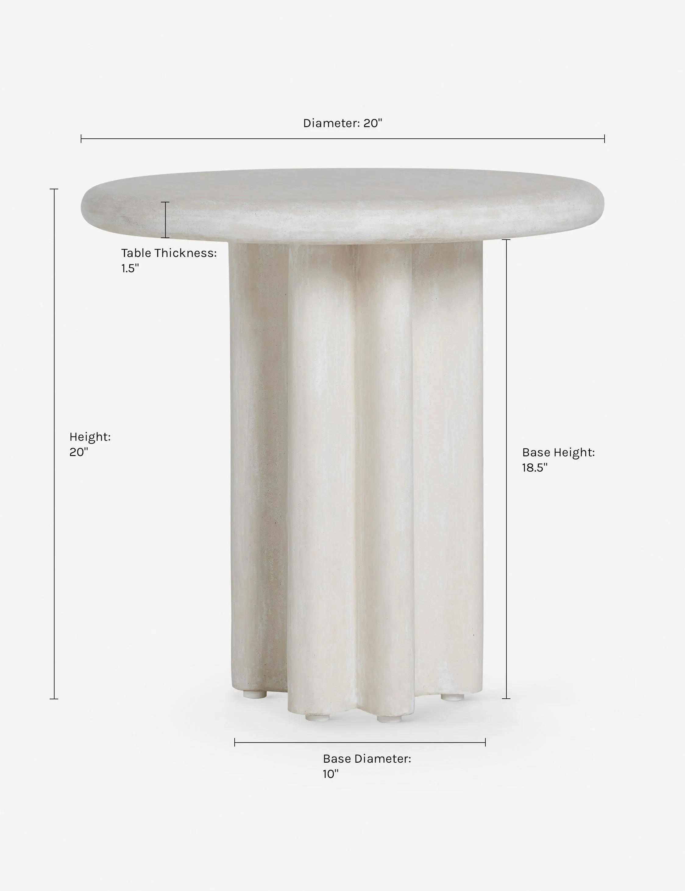 Ruiz Indoor / Outdoor Round Side Table Lulu and Georgia