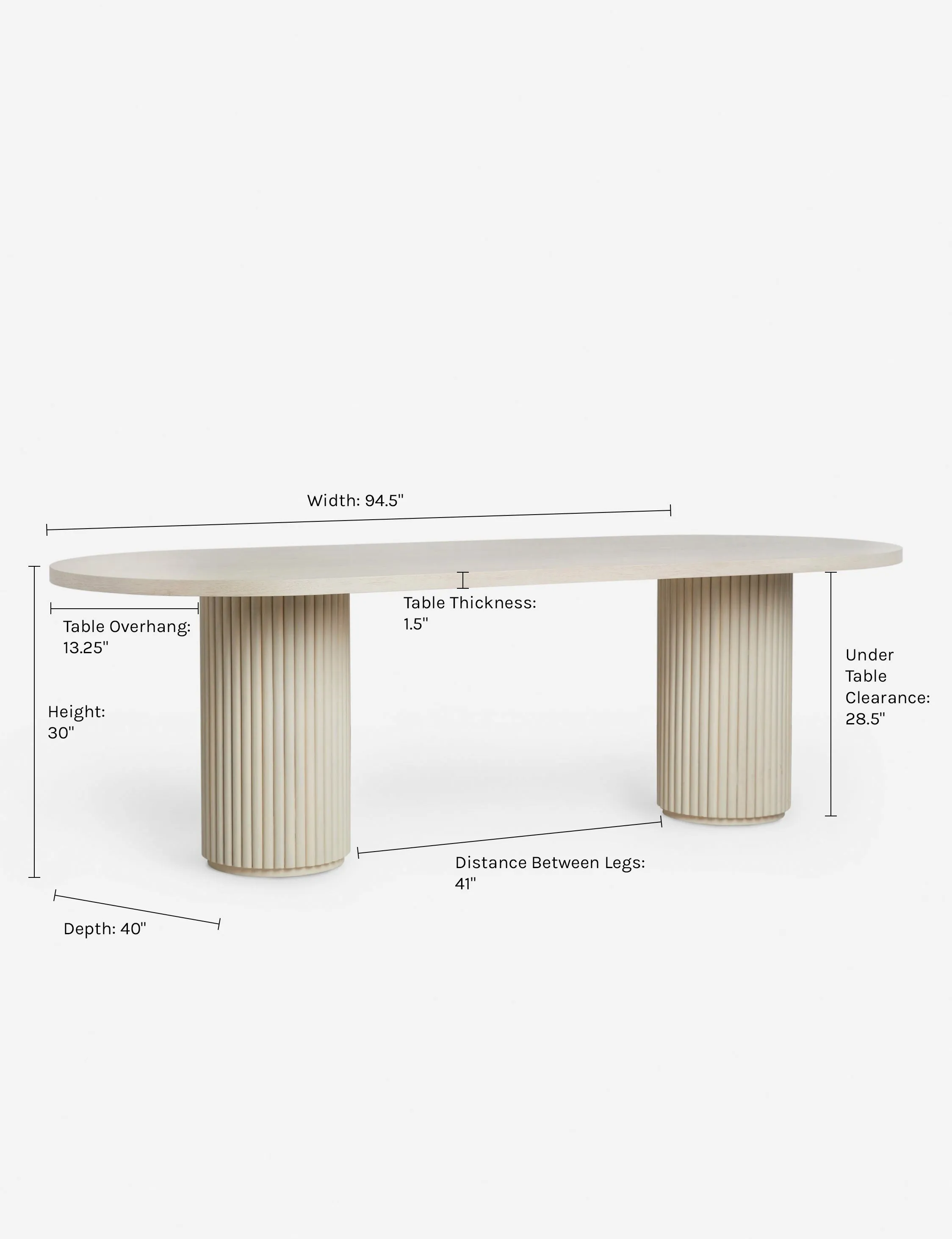 Rutherford Oval Dining Table Lulu and Georgia