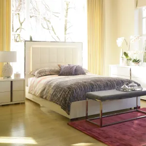 Selina - 180cm Super King Bed Frame In White High Gloss
