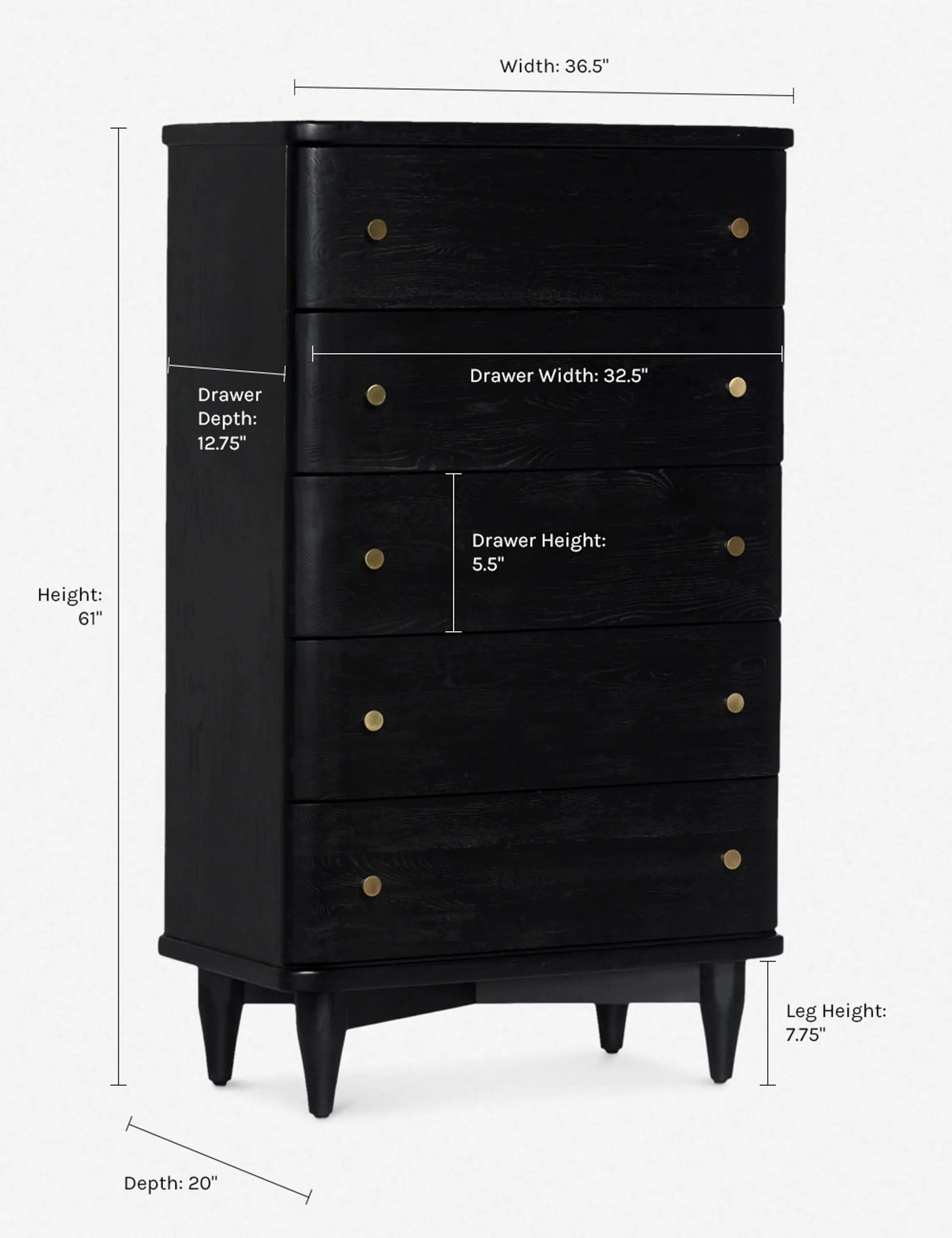 Shiloh 5-Drawer Dresser Lulu and Georgia