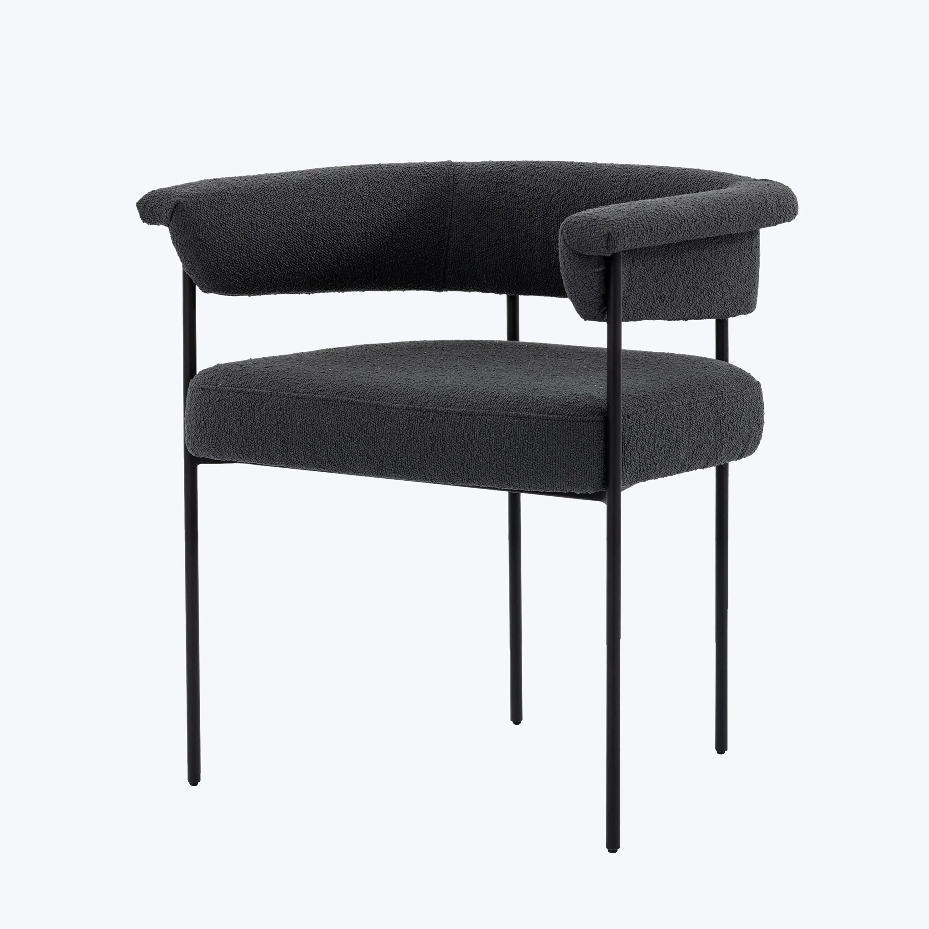 Slim Boucle Dining Chair