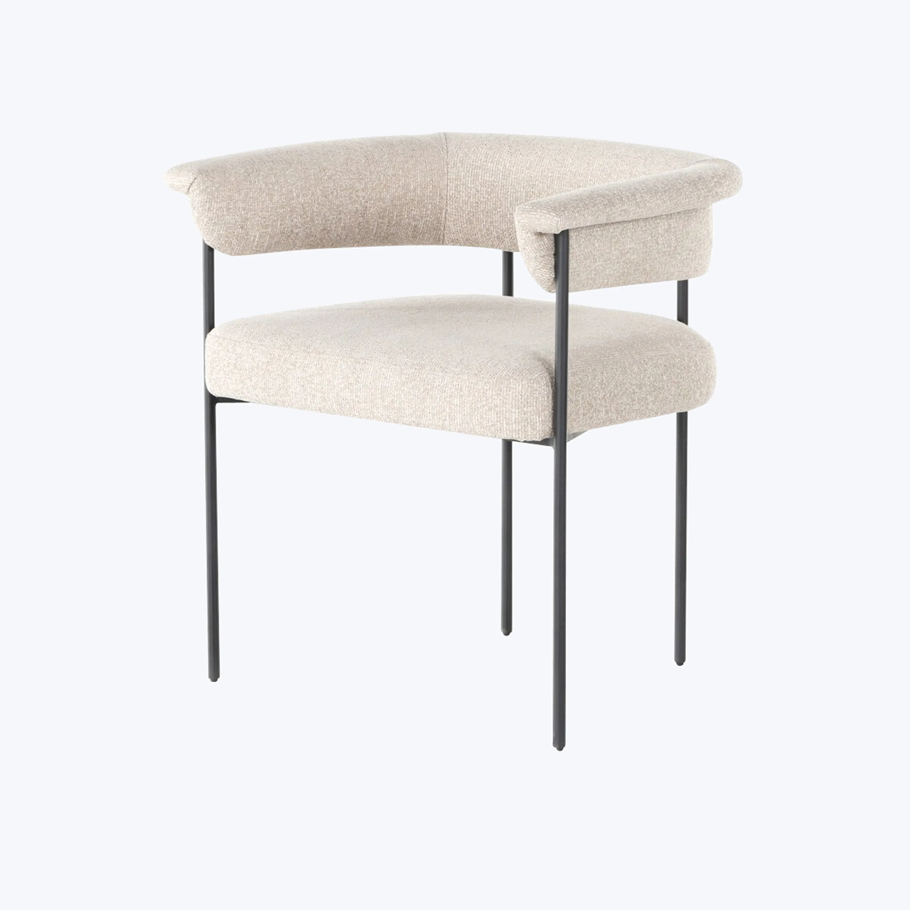 Slim Boucle Dining Chair