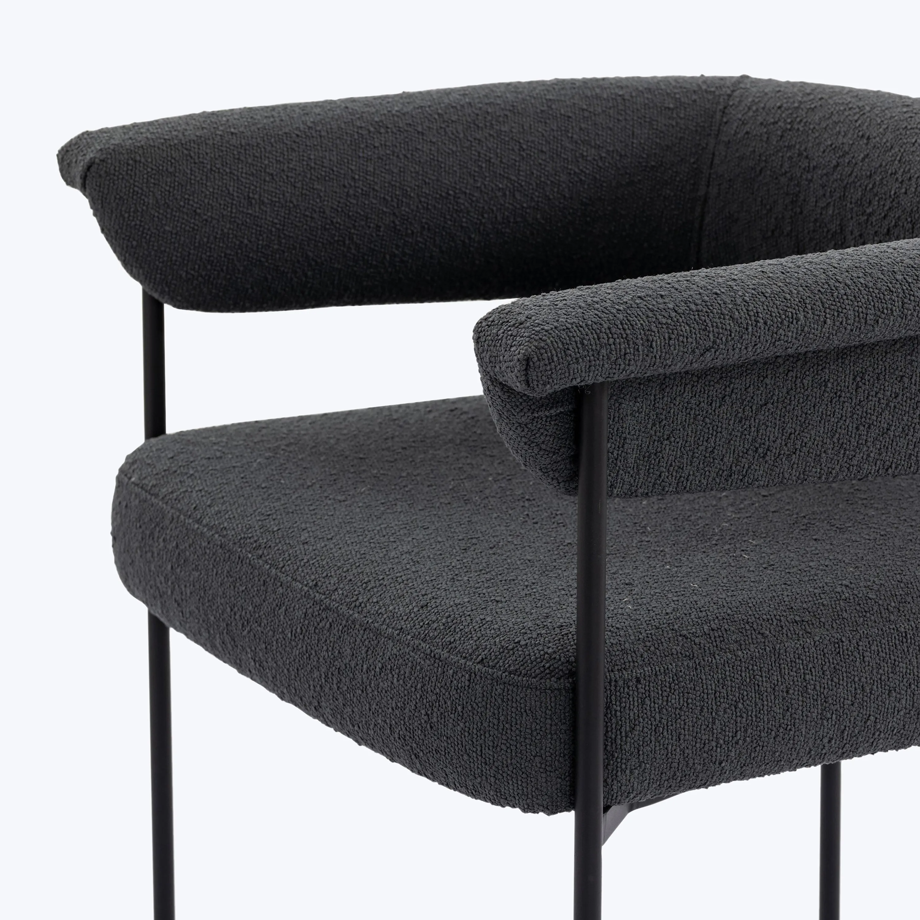 Slim Boucle Dining Chair