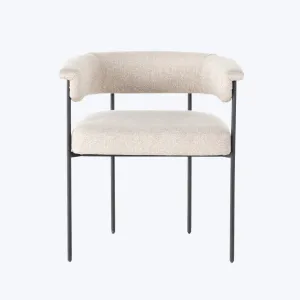 Slim Boucle Dining Chair