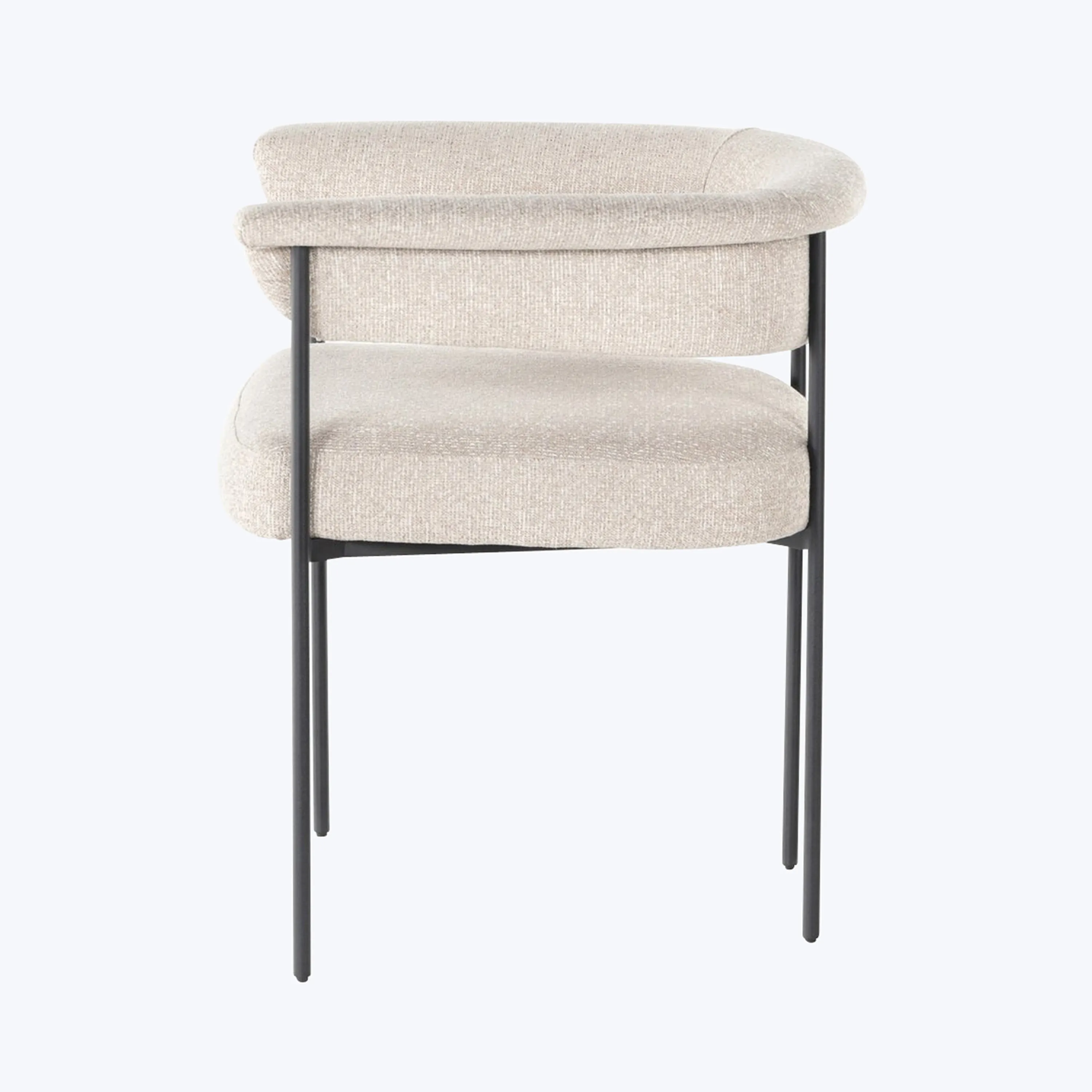 Slim Boucle Dining Chair