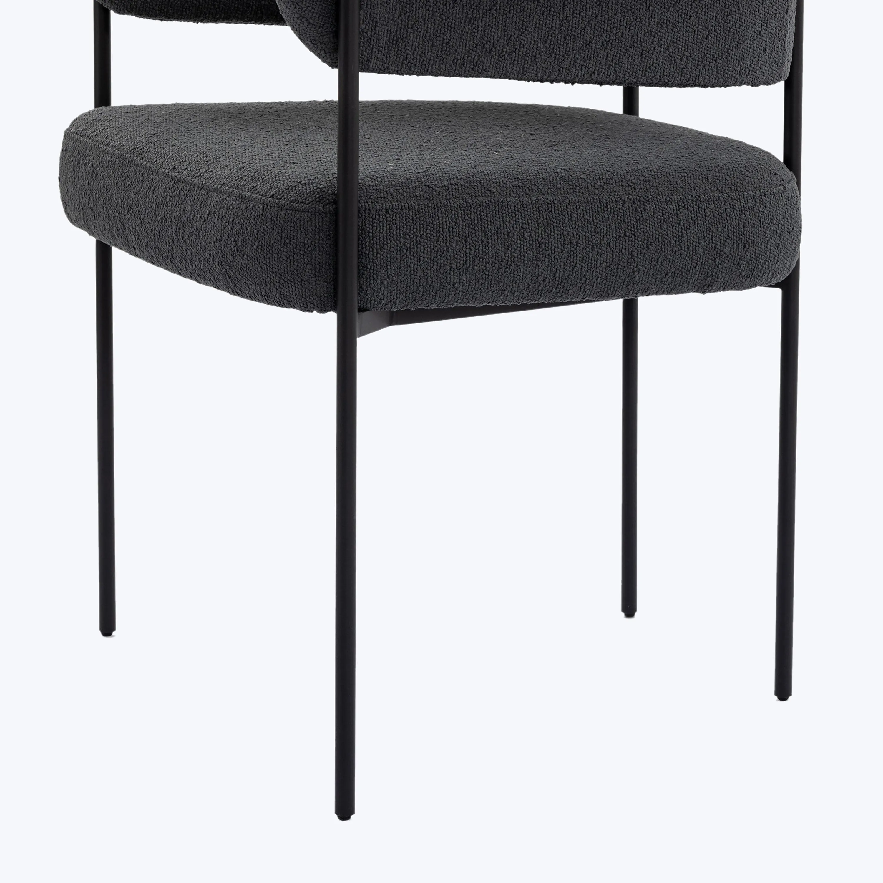 Slim Boucle Dining Chair