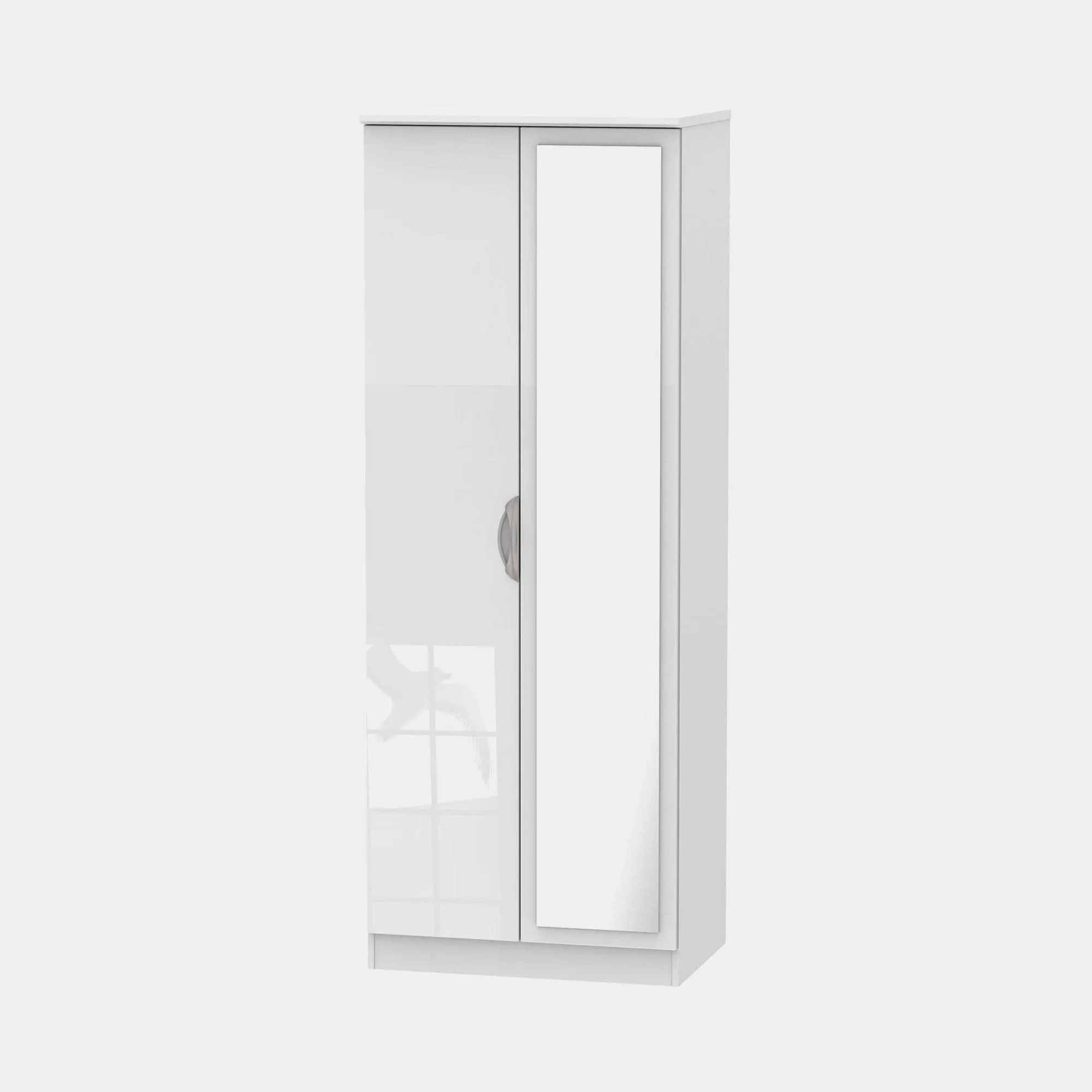 Stanford - Mirrored Wardrobe In High Gloss