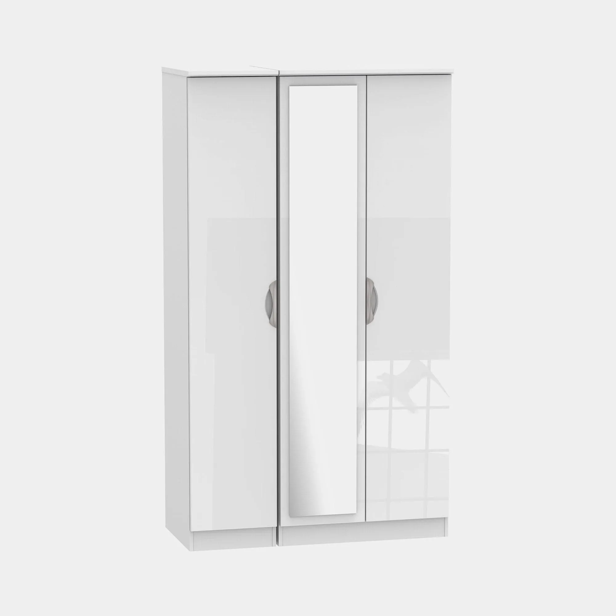 Stanford - Mirrored Wardrobe In High Gloss