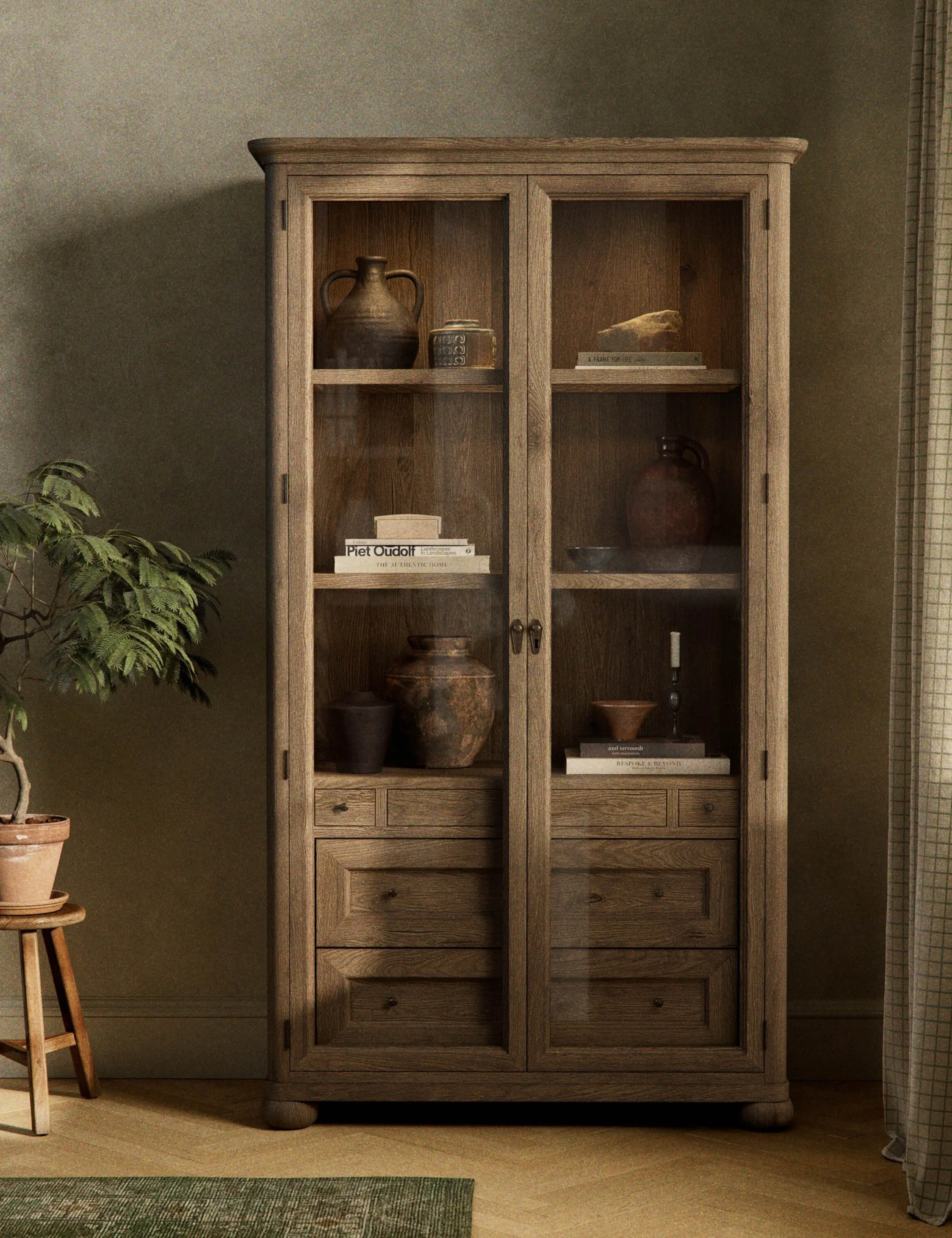 Sussex Curio Cabinet by Amber Lewis x Four Hands Lulu and Georgia