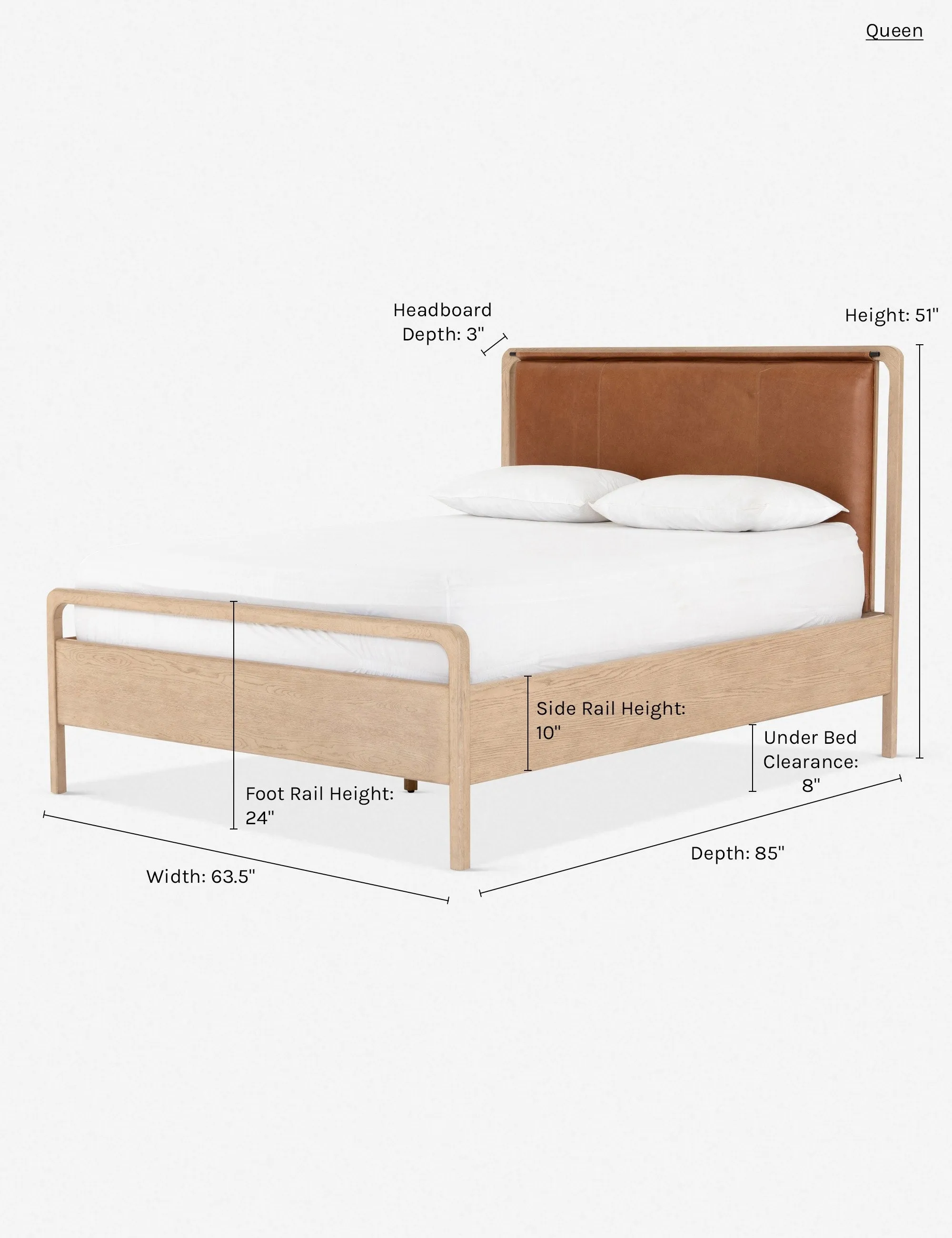Tierney Leather Bed Lulu and Georgia
