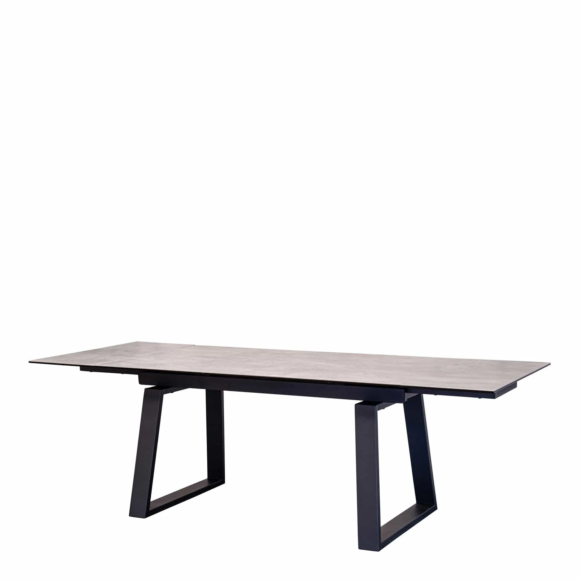 Valdone - 160cm Extending Dining Table Cement Ceramic Top