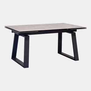 Valdone - 160cm Extending Dining Table Cement Ceramic Top