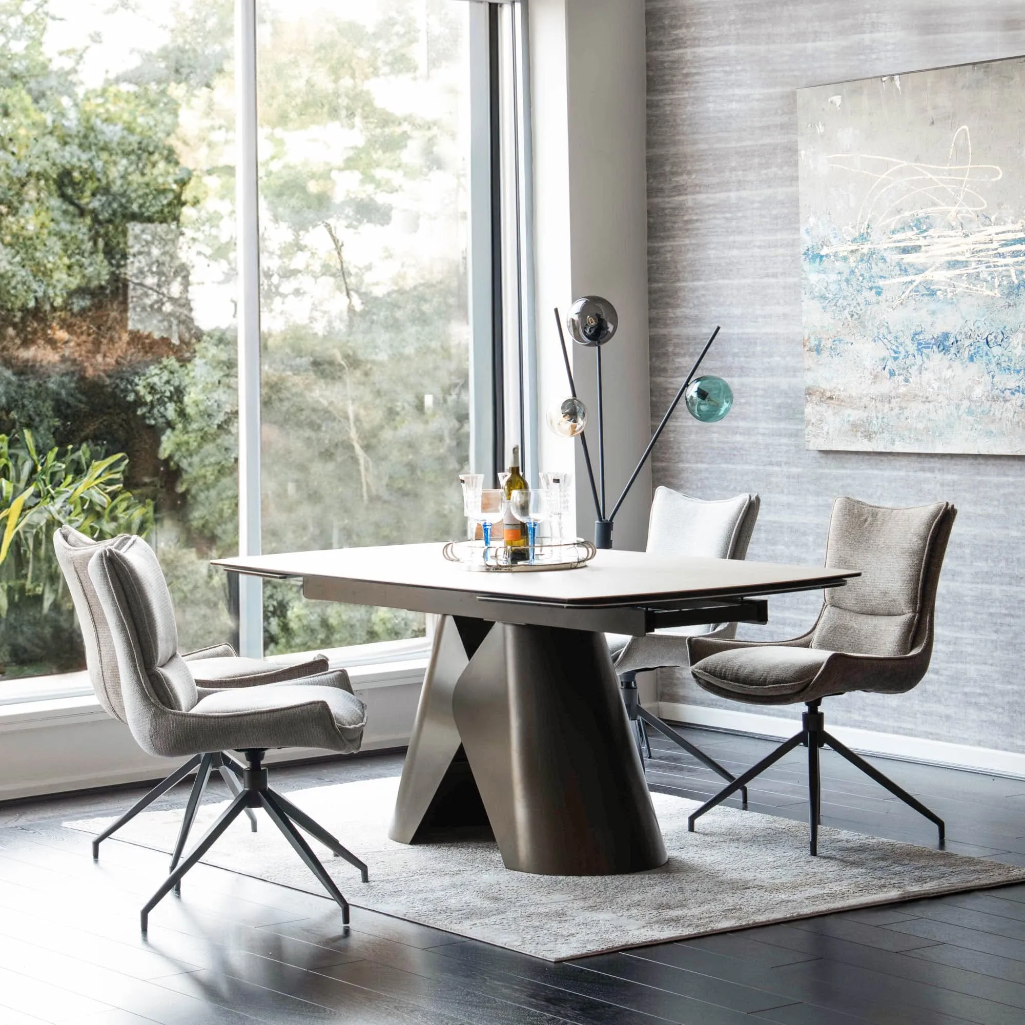 Verona - 180cm Extending Dining Table With Cream Ceramic Top
